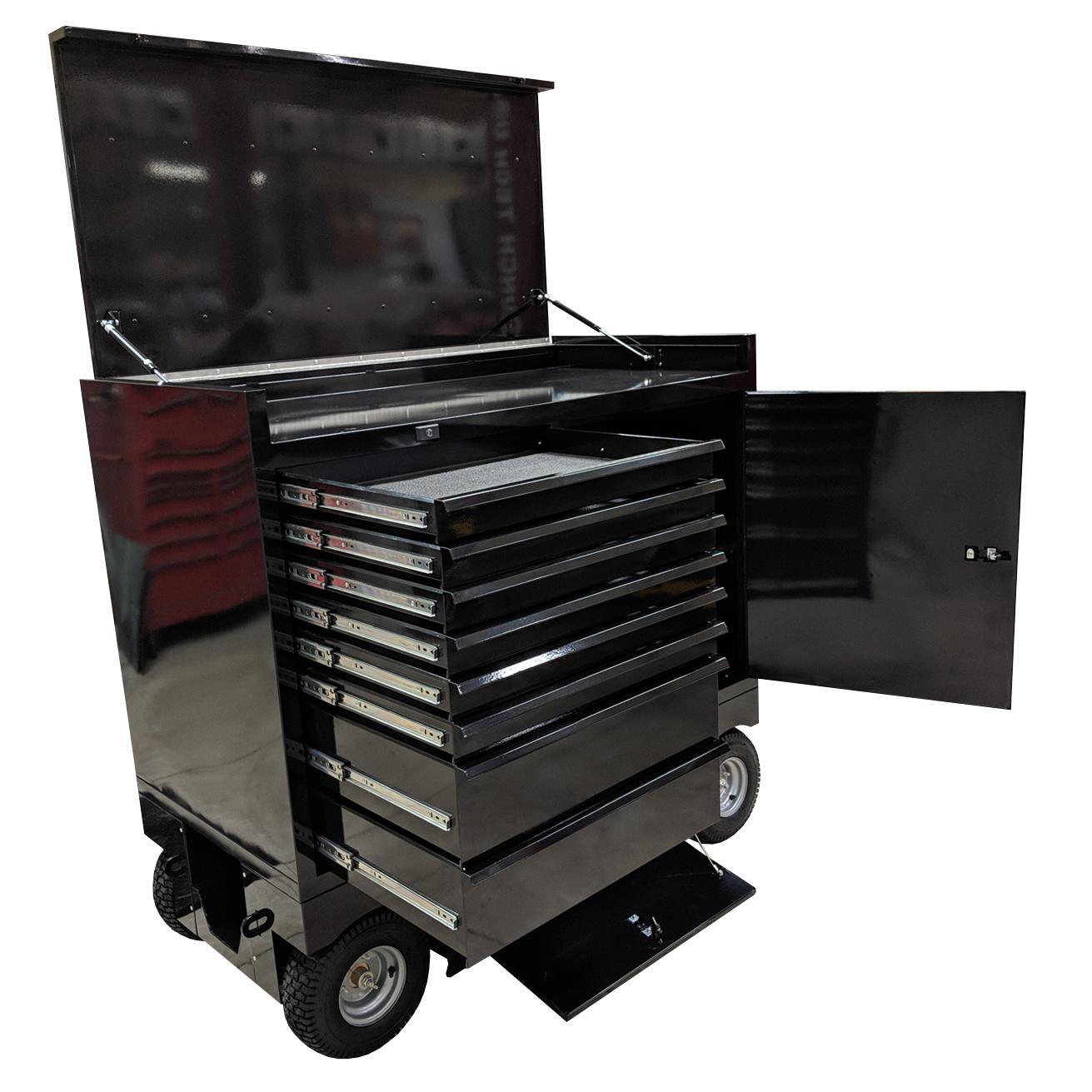 Commercial Heavy-Duty Utility Service Cart | 3 Shelf | | 450 Lbs Max  Capacity | Rolling Utility Cart W 33 x H 37 x D 16 Black