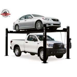 two cars on a four post car lift