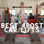 4 post car lifts in a garage